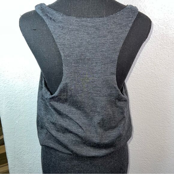 Tory Burch Charcoal Sequin Embellished Wool Midi Dress Gold/Gray Sz Small - Picture 6 of 12